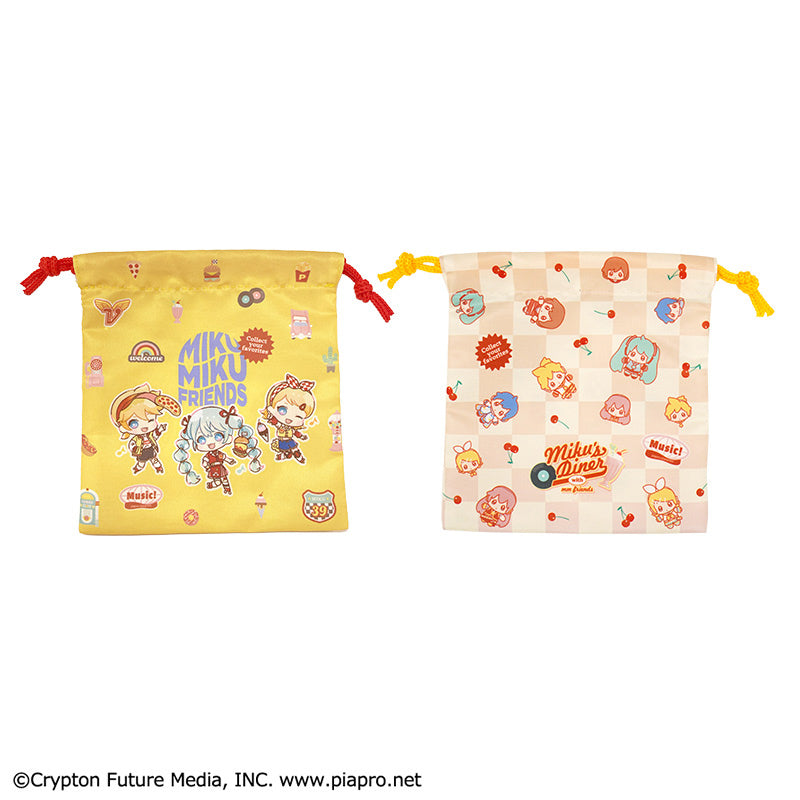 Hatsune Miku Drawstring Bag (Diner Pattern)