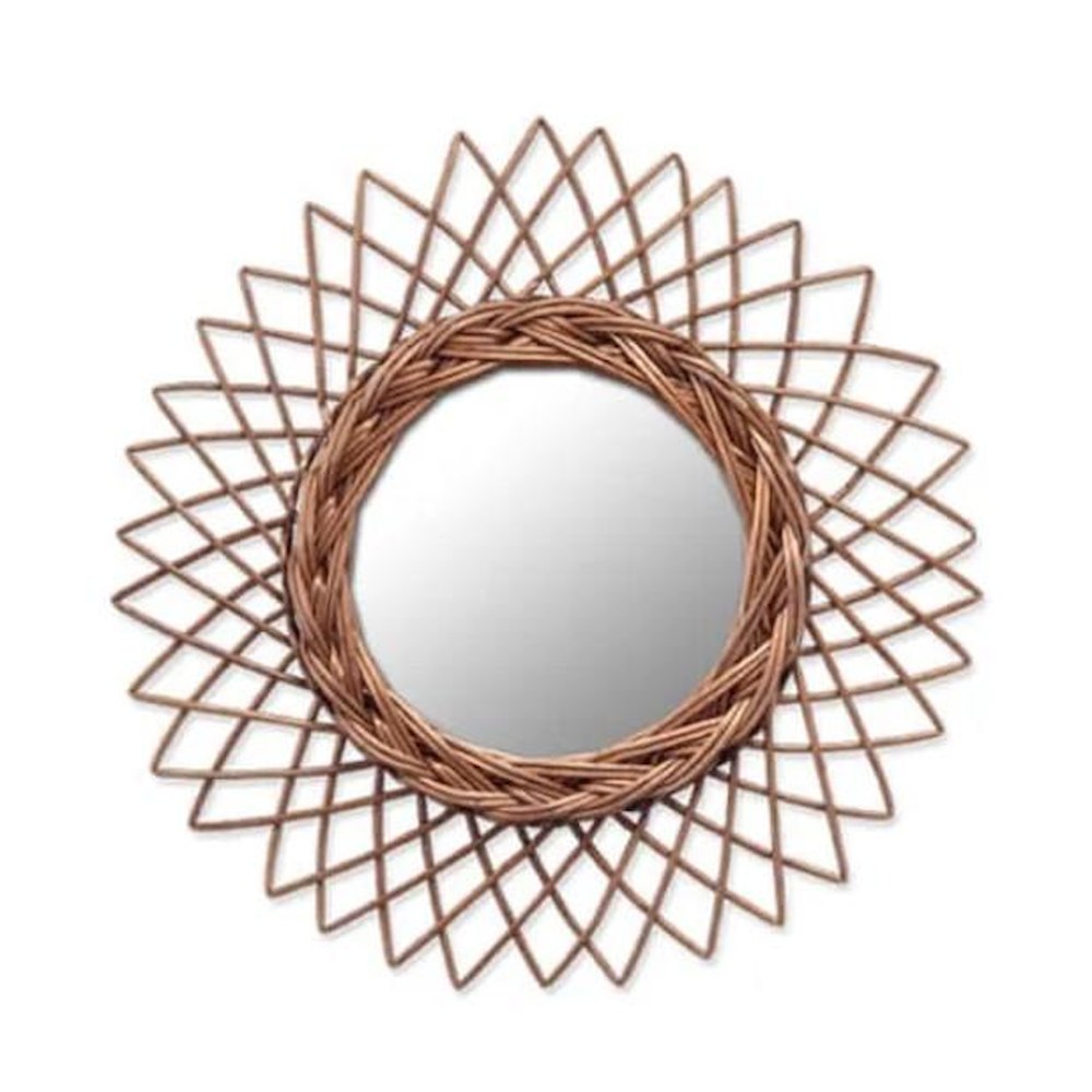 Wicker Mirror S Brown 11642