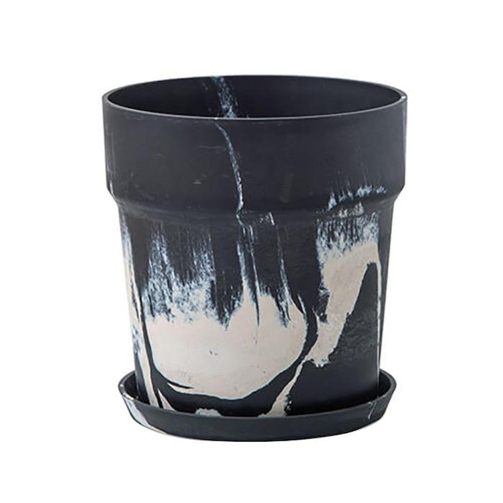 Urban Plants Pot Marble Charcoal/Milk
