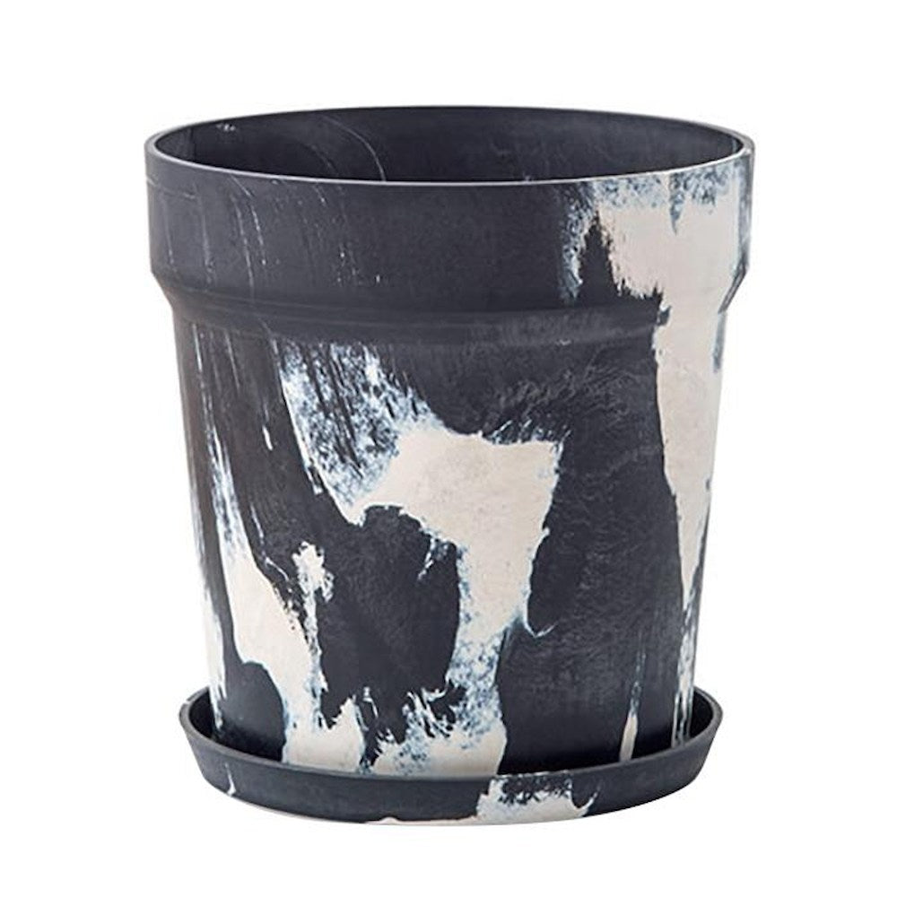 Urban Plants Pot Marble Charcoal/Milk