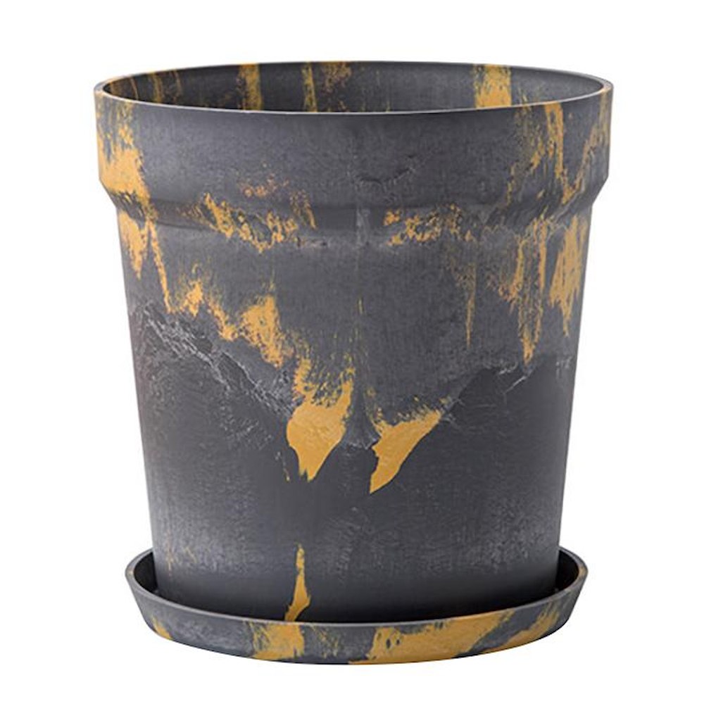 Urban Plants Pot Marble Sesame/Lemon