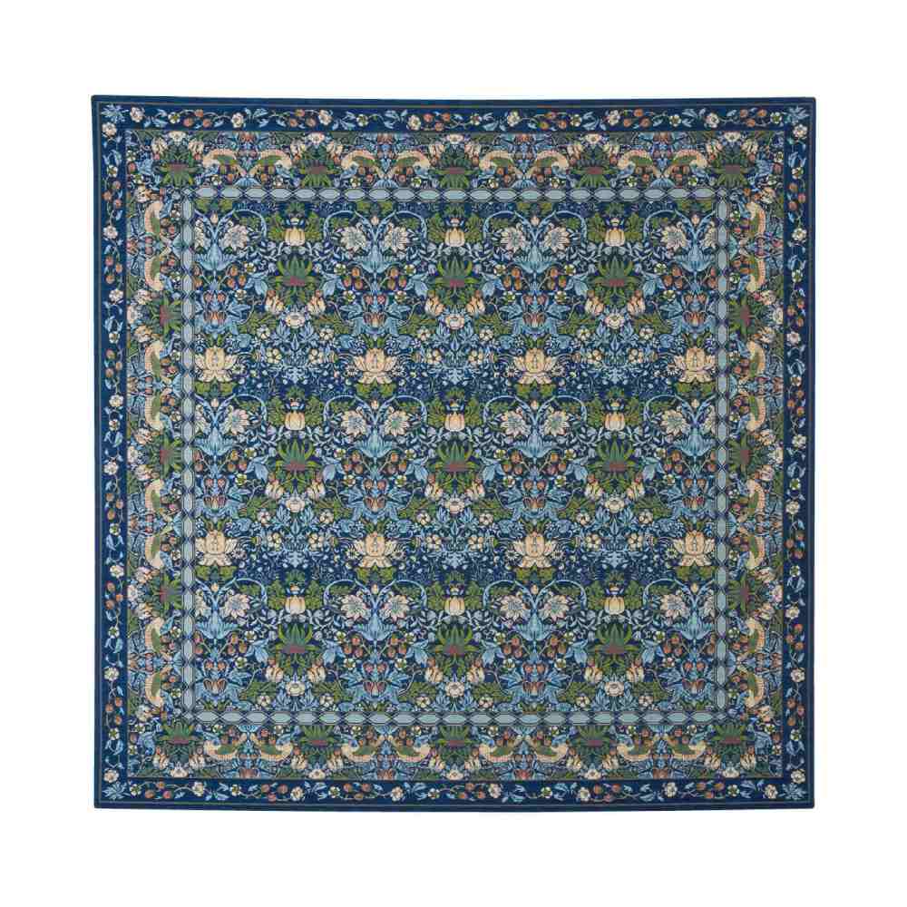 Strawberry Thief Rug Approx. 200×200cm KF1709 B Blue