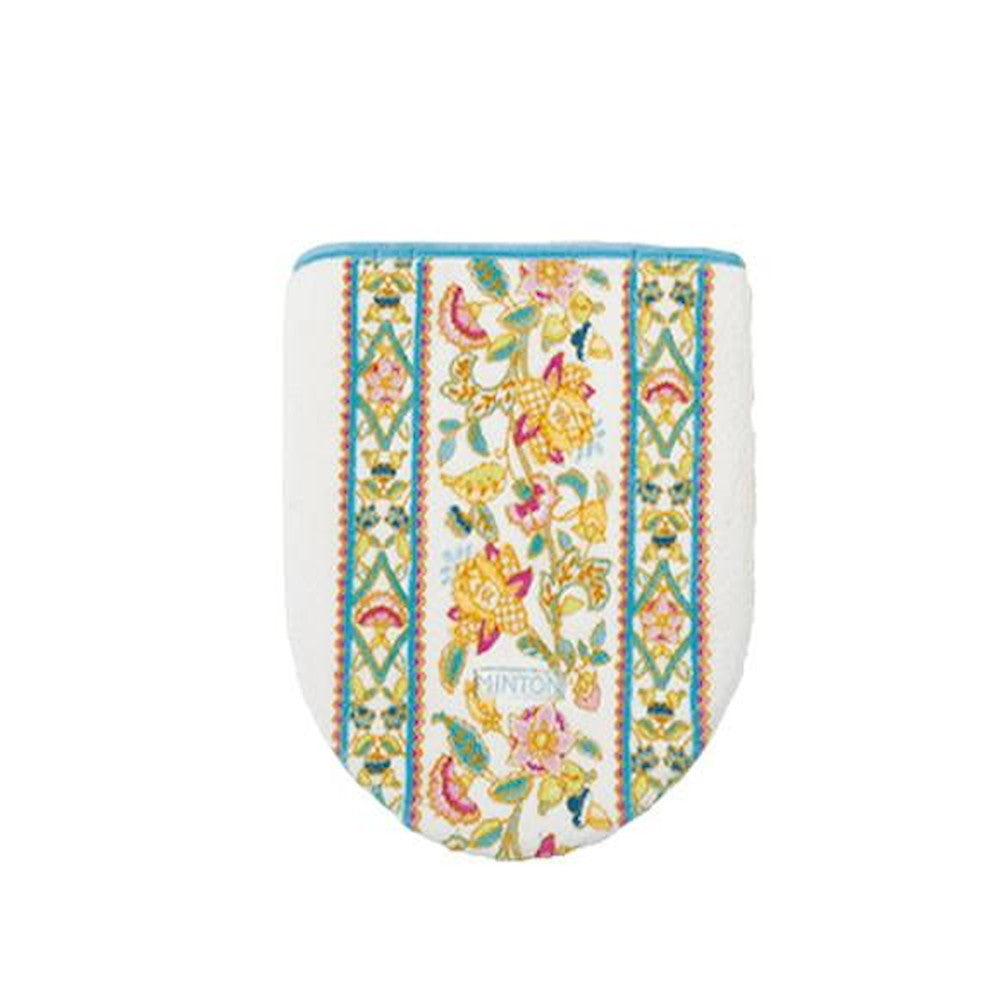 Kawashima Orimono Selcon Minton Tile Hadon Special Toilet Cover B Blue