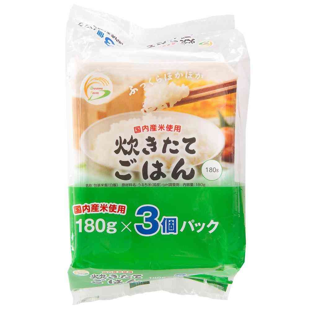 Dreams Farm Freshly Cooked Rice 180g x 3 Packs