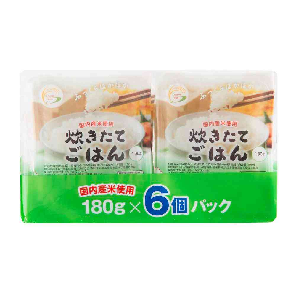 Dreams Farm Freshly Cooked Rice 180g x 6P