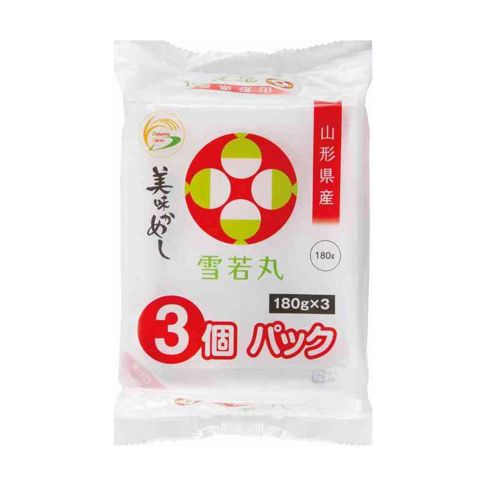 Dreams Farm Delicious Rice Yukiwakamaru 180g x 3 Packs