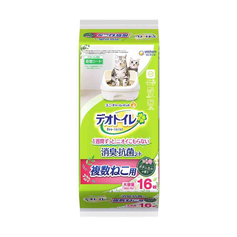 Uni-Charm Deo Toilet Multi-Cat Sheet Botanical 16 Sheets