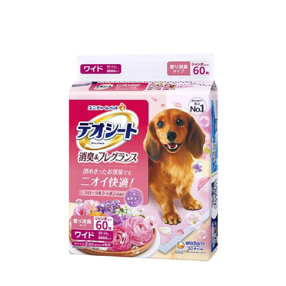 Uni-Charm Deo Sheet Deodorizing Floral Soap Wide (60 sheets)