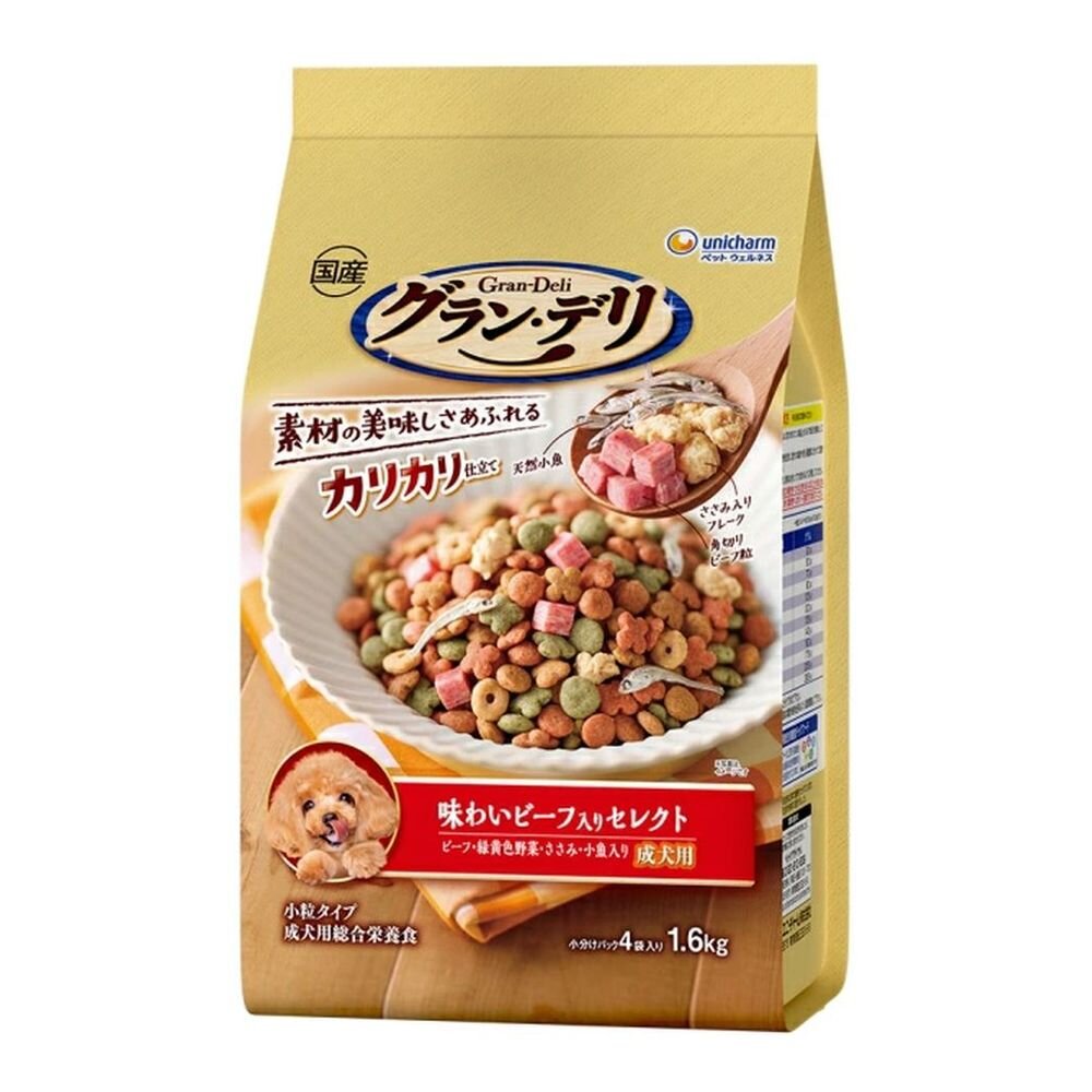 Gran Deli Crunchy Dry Food for Adult Dogs with Beef 1.6kg