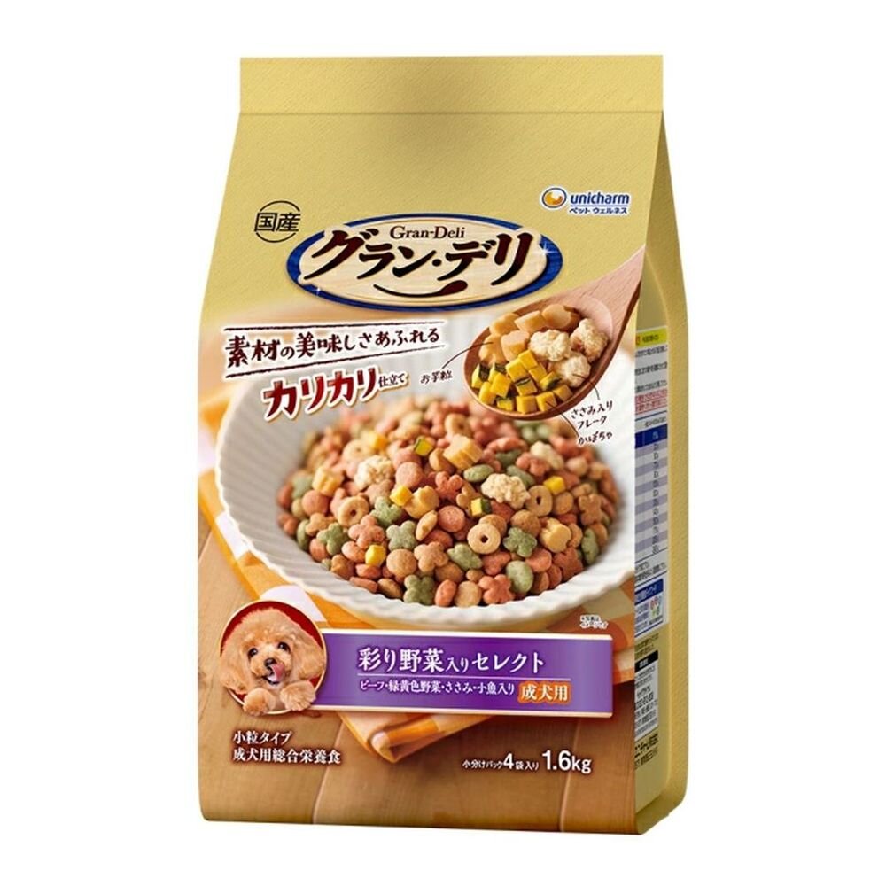 Gran Delica Crunchy Dry Dog Food with Colorful Vegetables 1.6kg