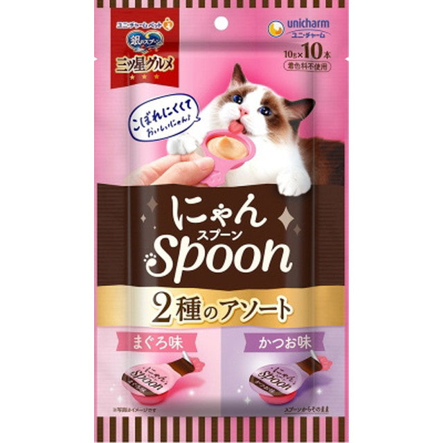 Three-Star Gourmet Nyan Spoon Tuna & Bonito 10g x 10