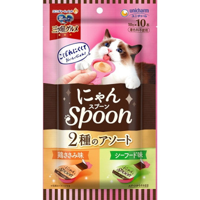 Three-Star Gourmet Nyan Spoon Chicken Breast & Seafood 10g x 10