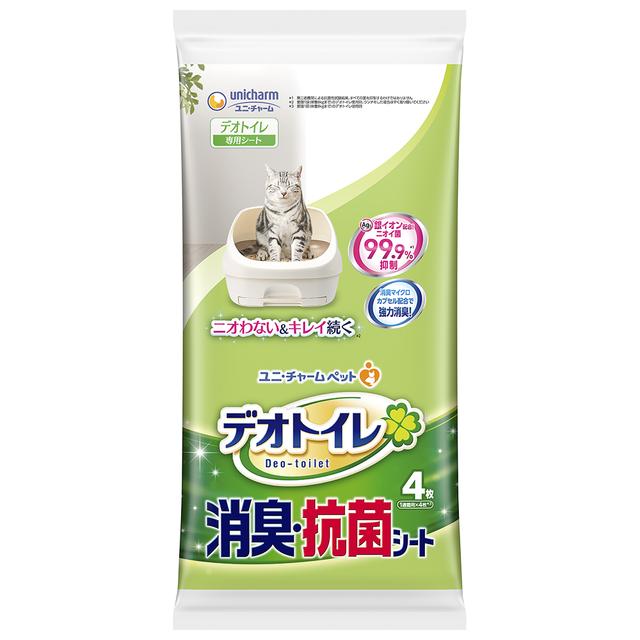 Unicharm Deo Toilet Deodorizing & Antibacterial Sheets 4 Sheets