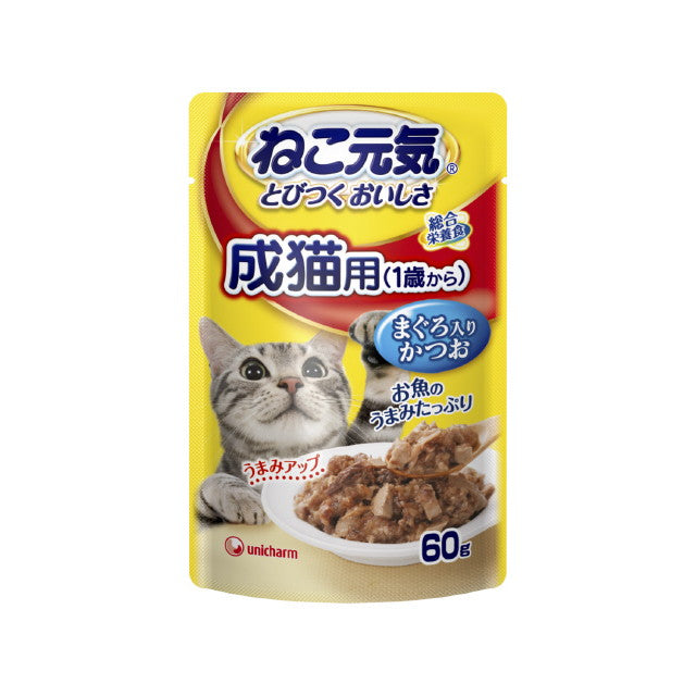 Neko Genki Pouch Adult Cat Tuna with Bonito 60g