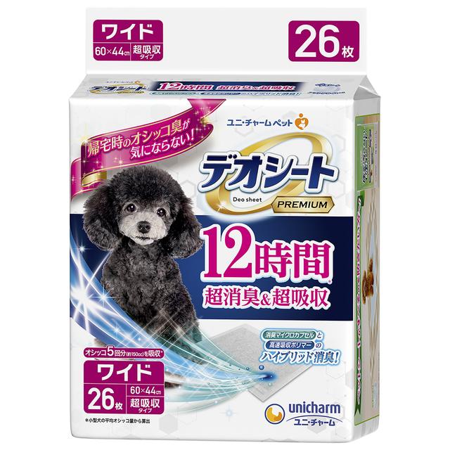 Unicharm Deo Sheet Premium 12-Hour Super Deodorization & Absorption Wide 26 Sheets