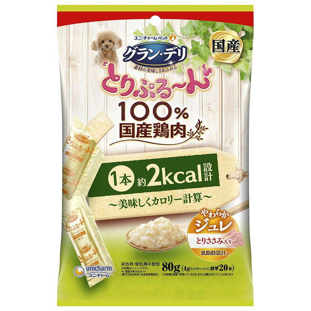 Uni-Charm Gran Deli Toripurun Delicious Calorie-Controlled Jelly with Chicken Breast 80g (4g x 20 sticks)