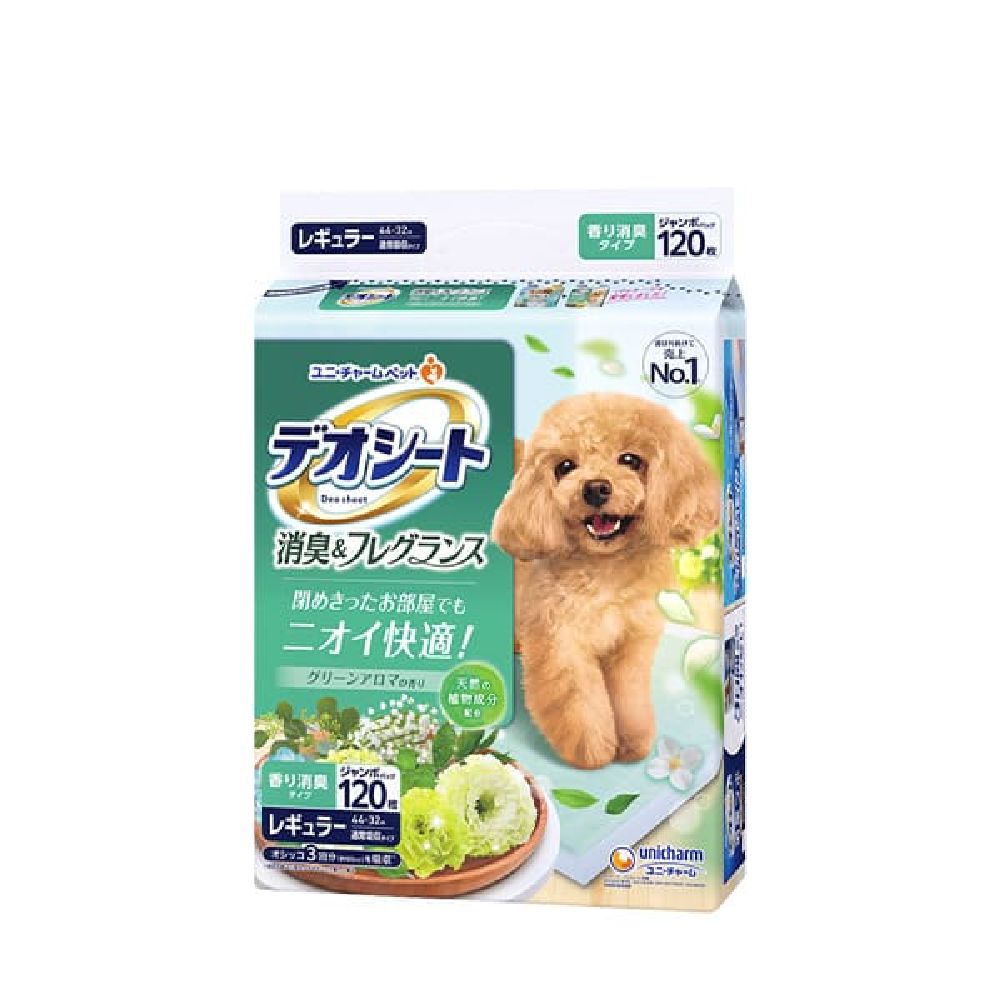 Uni-Charm Deo Sheet Deodorizing Green Aroma Regular 120 Sheets