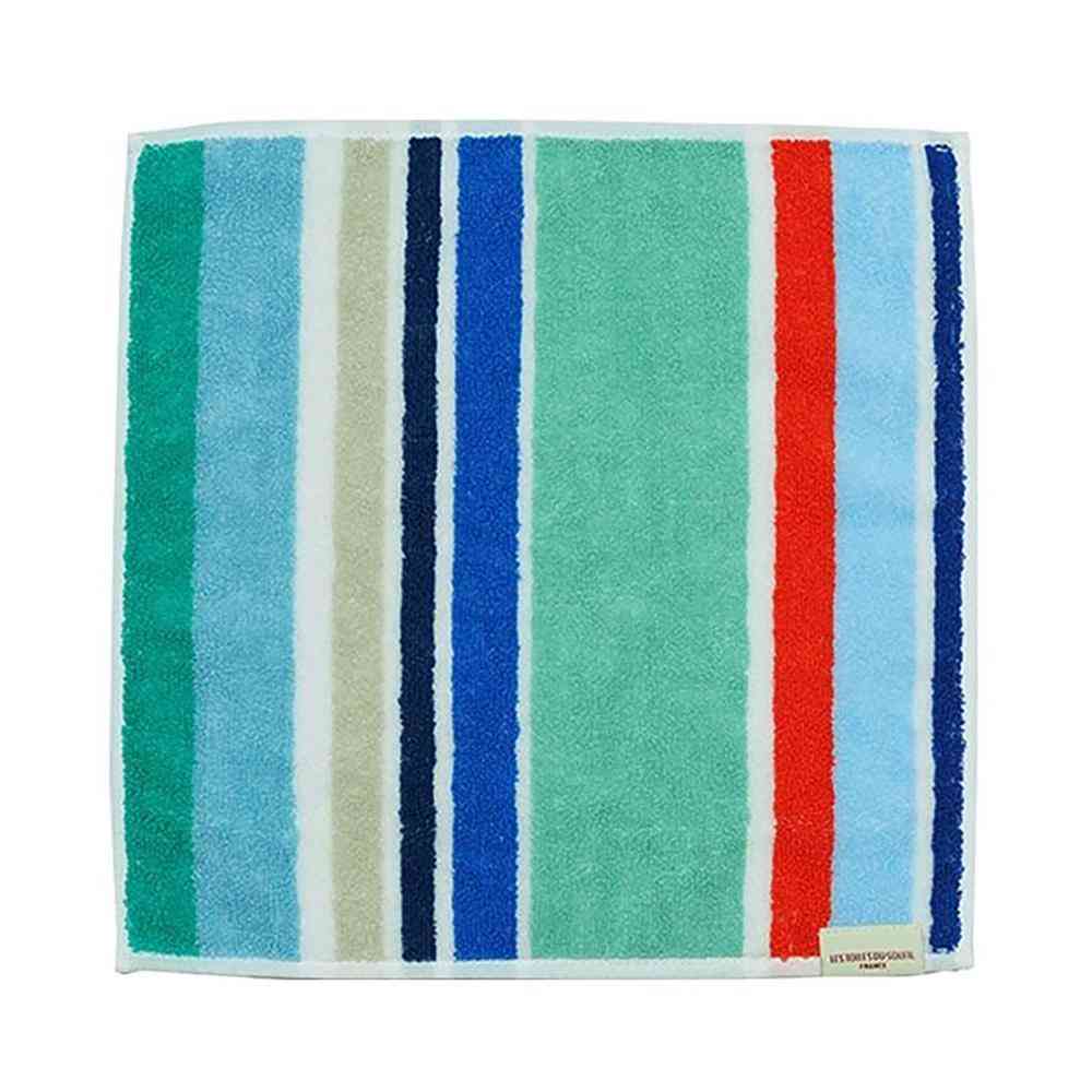 LTDSJapon Imabari Towel Handkerchief Petit Capri Blanc Turquoise 1 Piece