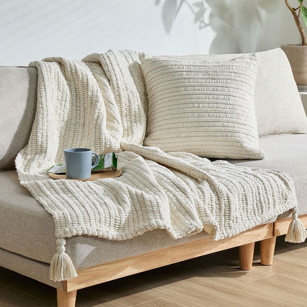 Anne Blanket Approx. 130×180cm Ivory