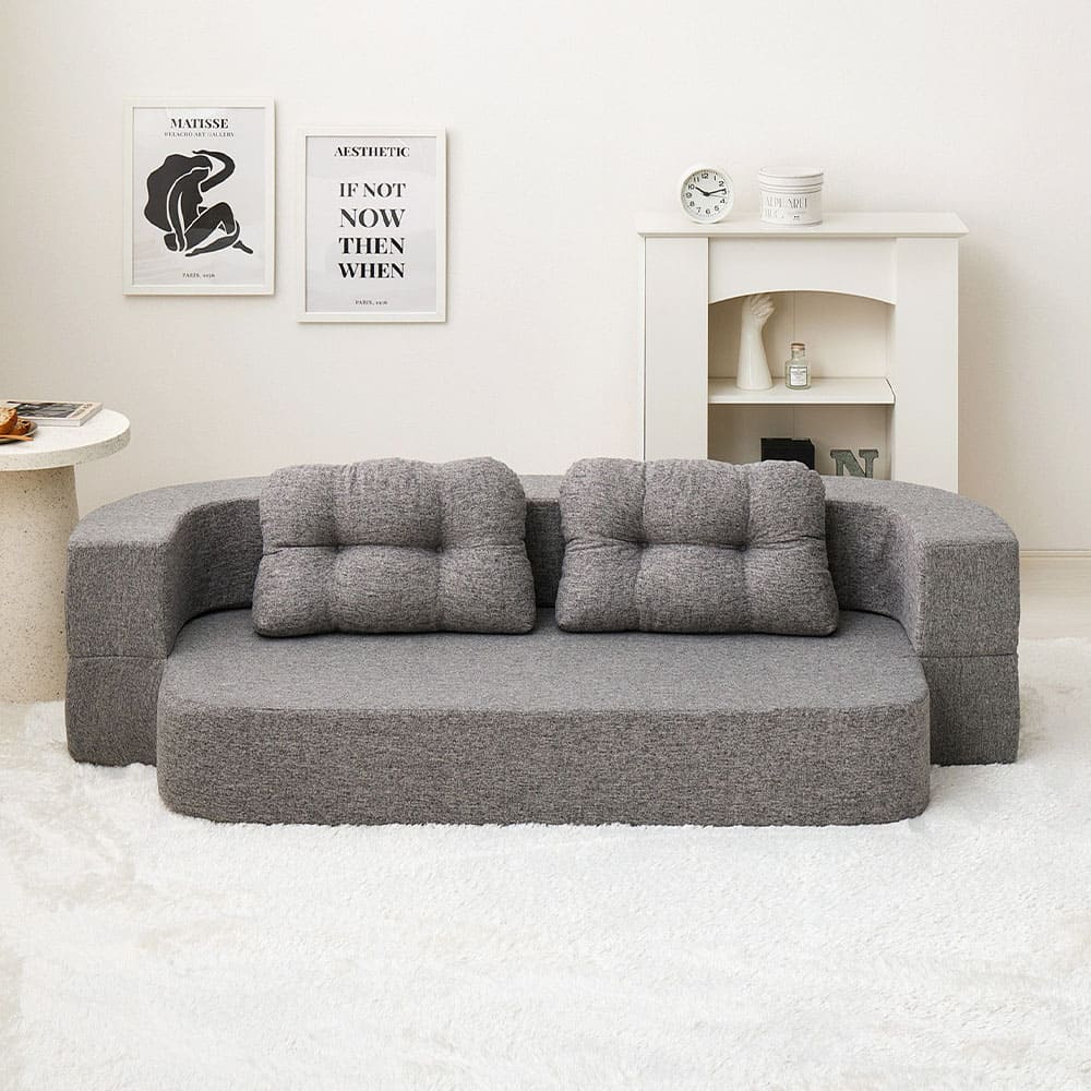 Compressed Floor Sofa 2-Way Sofa Lemaire Gray
