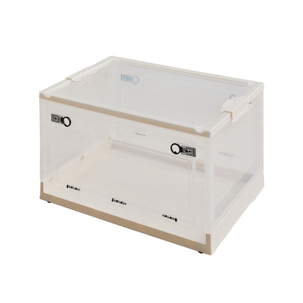 Foldable Storage Box Clear XL 66L 2-Pack