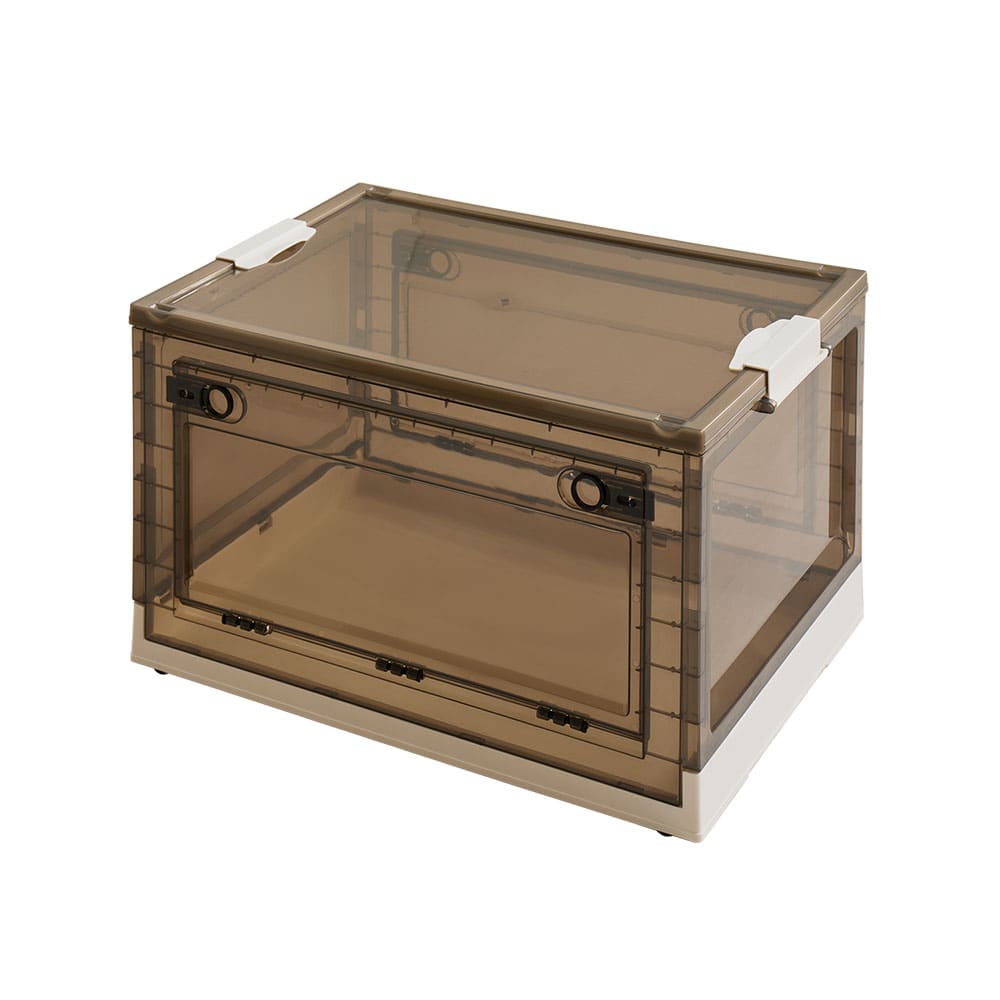 Foldable Storage Box Smoke XL 66L 2-Pack