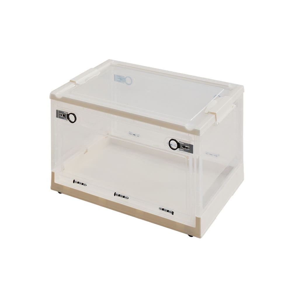 Foldable Storage Box Clear L 42L 3-Pack