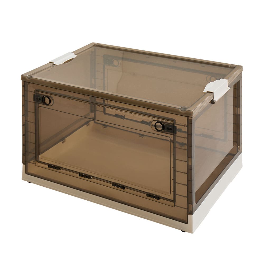 Foldable Storage Box Smoke XXL 96L 3-Pack