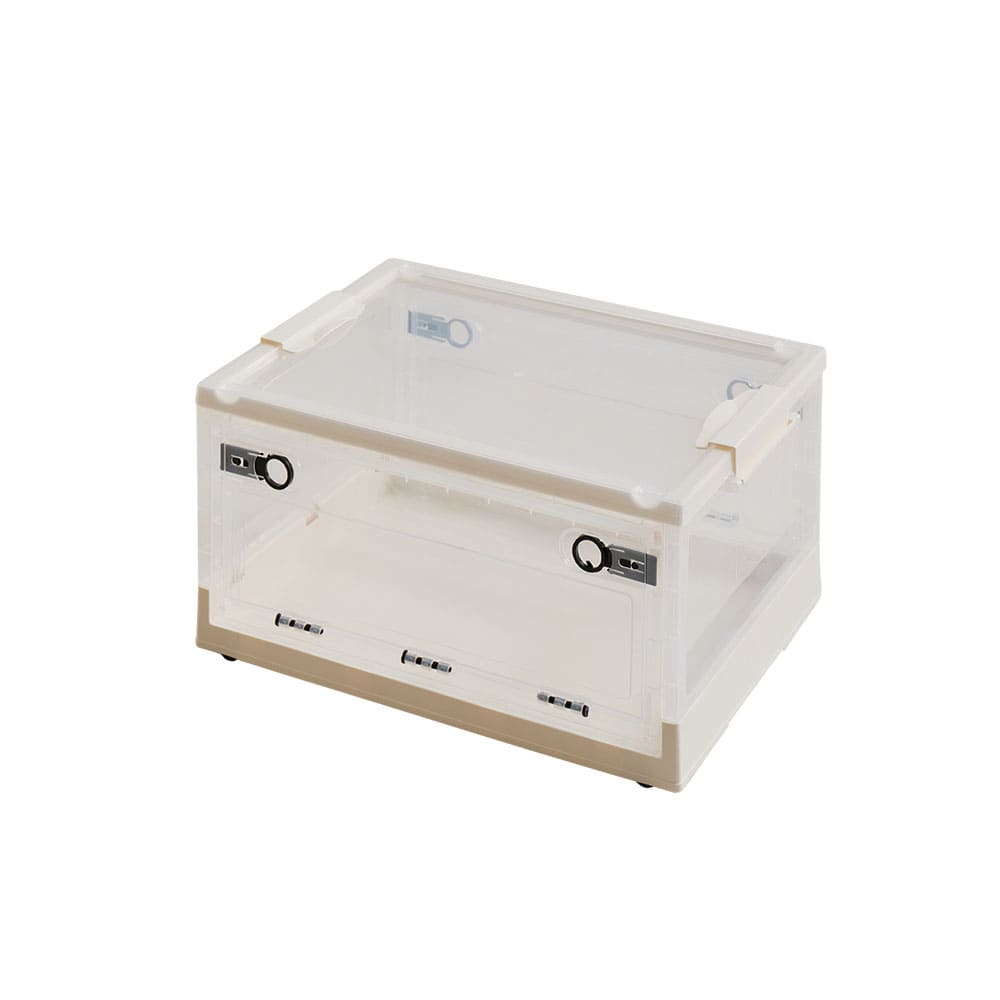 Foldable Storage Box Clear M 30L 4-Pack