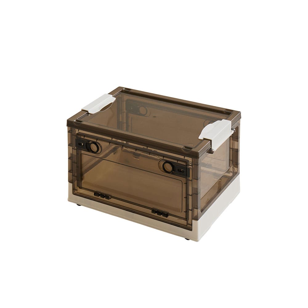 Foldable Storage Box Smoke S 20L 4-Pack