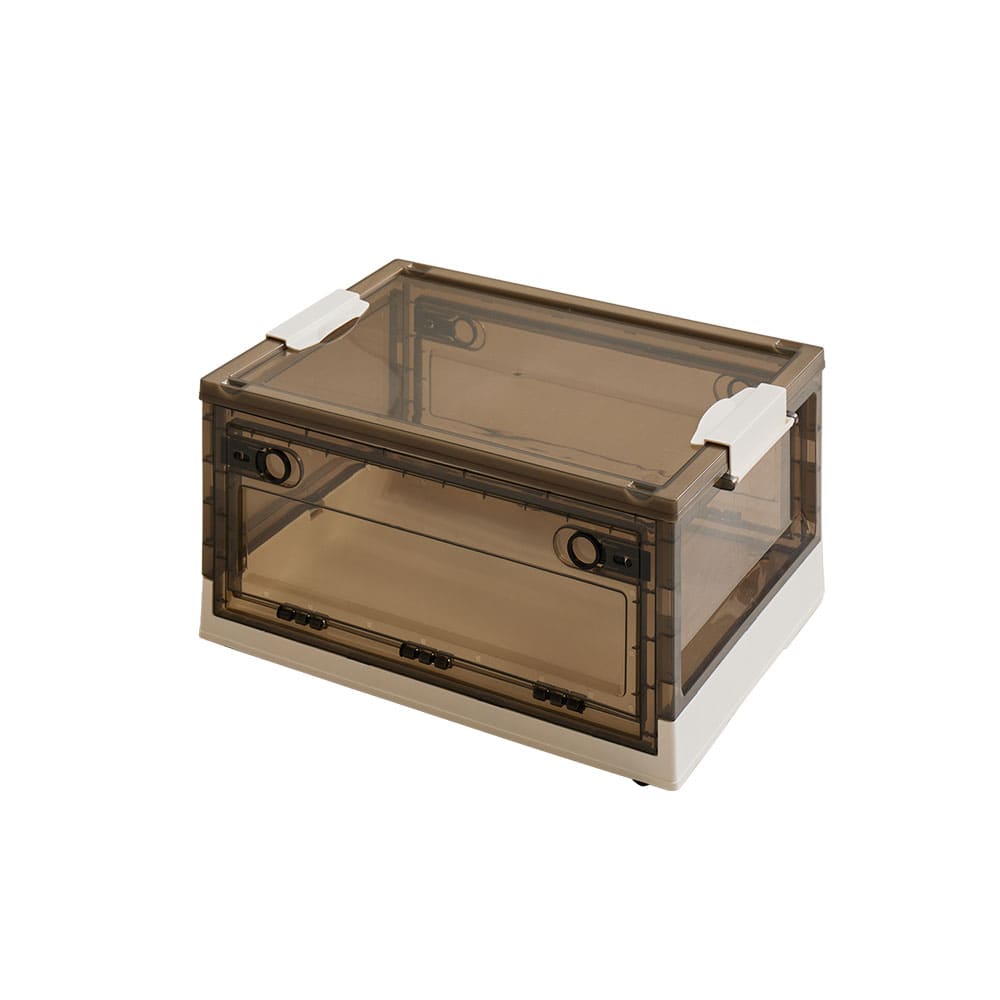 Foldable Storage Box Smoke M 30L 4-Pack