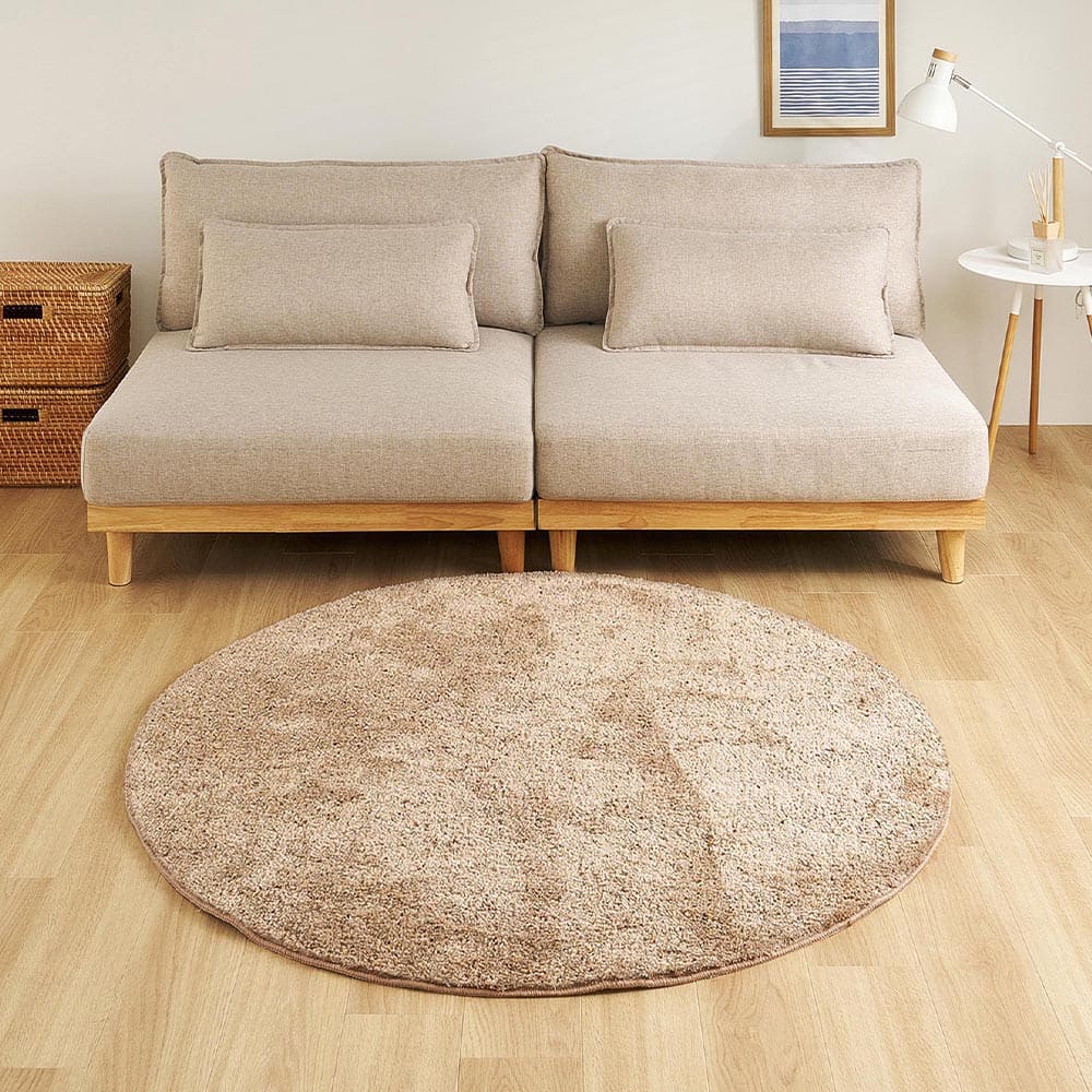 Mix Shaggy Rug Griva Approx. 130cm Round Brown
