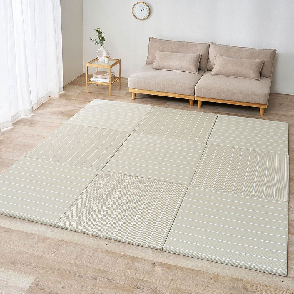 9-Piece Igusa Style Tatami Mat Kotolina Beige