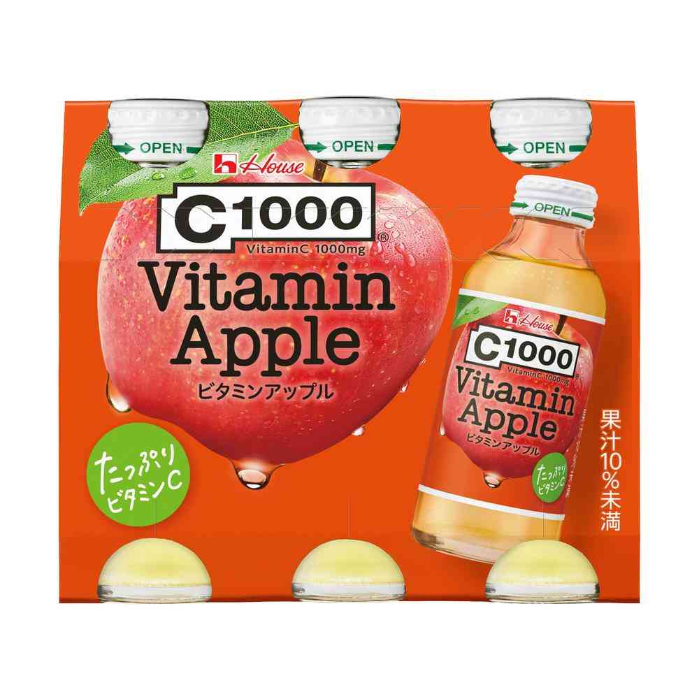 House C1000 Vitamin Apple 140ml x 6 Bottles