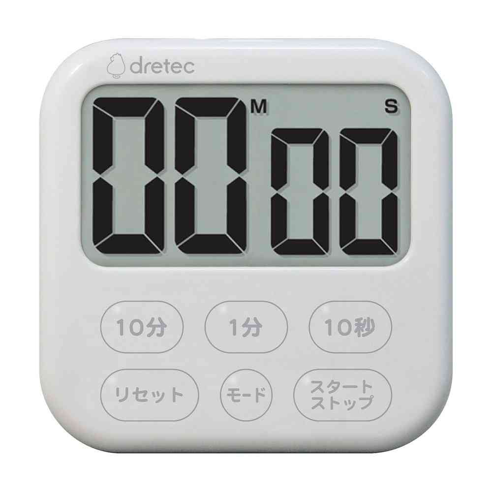 Dretec Large Screen Timer "Shabon 6" White T-615WT
