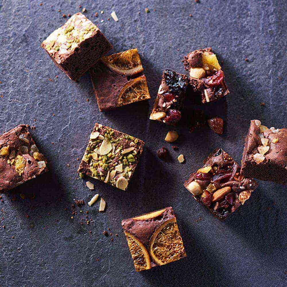 Luxury Brownies with Nuts and Dried Fruits