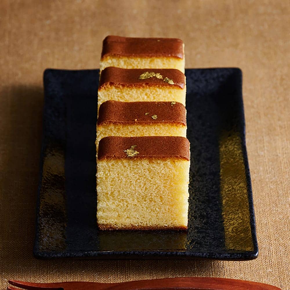 Kyoto Fushimi Sangengan Gold Leaf Castella 2-Piece Set