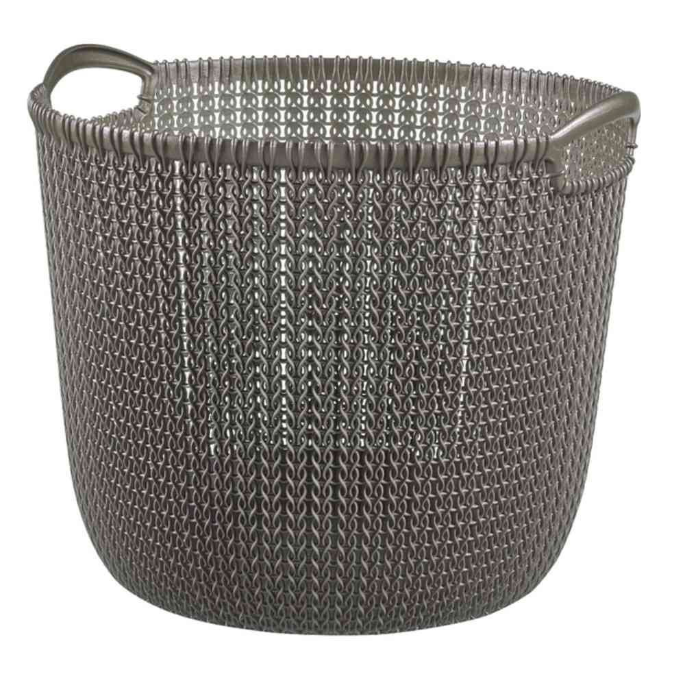 Toue Knit Round Basket 30L Brown CV-203