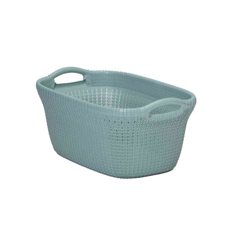 Toue Knit Laundry Basket 40L Blue CV-401