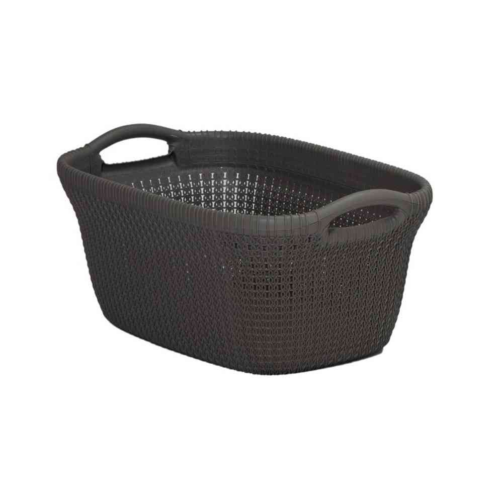 Toue Knit Laundry Basket 40L Brown CV-403
