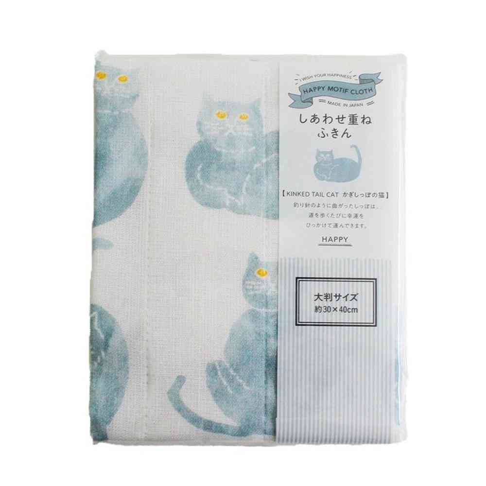 Tōei Happy Motif Lucky Layered Cloth Large Cat with Curly Tail KF-010