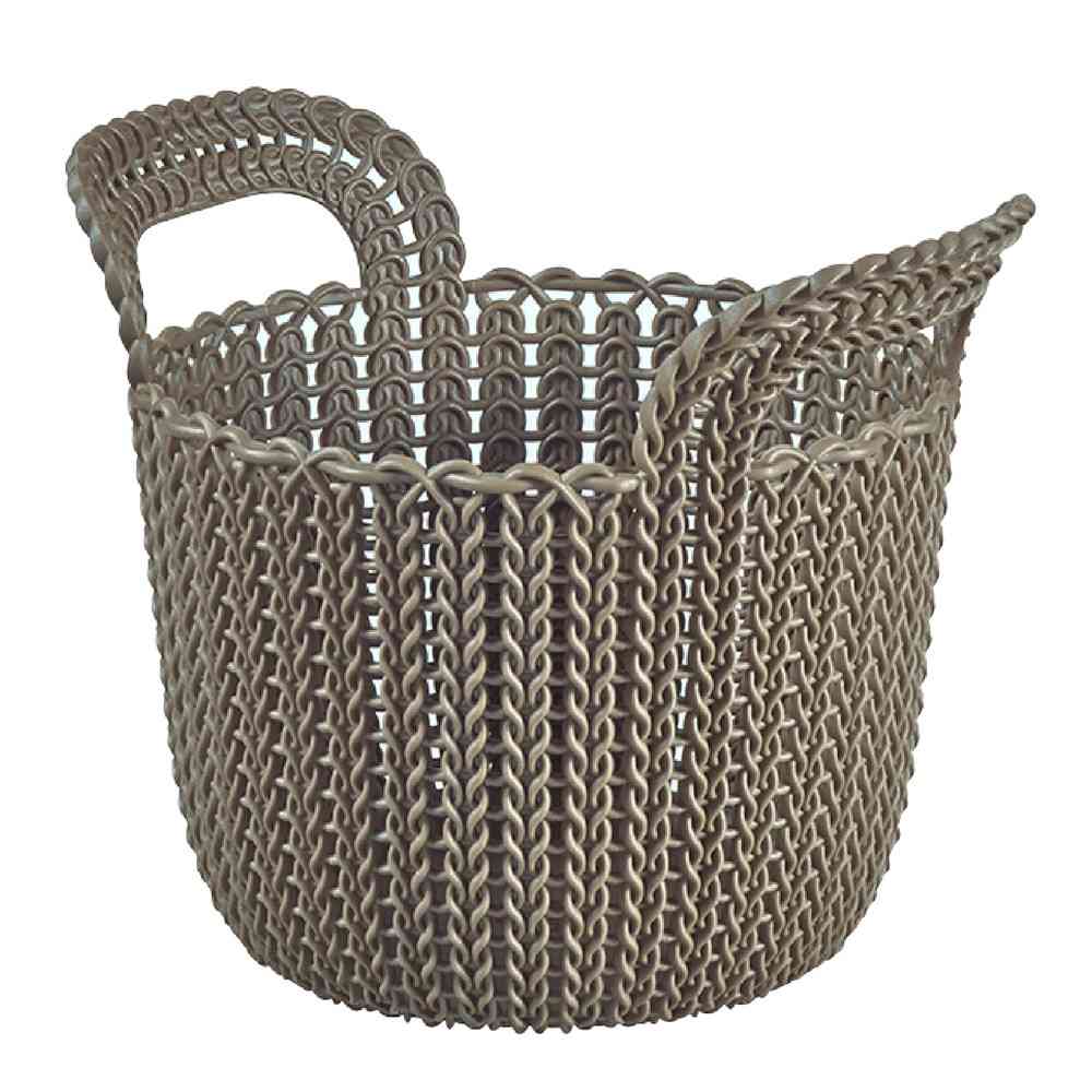 Fujie Knit Round Basket 3L Brown CV-006