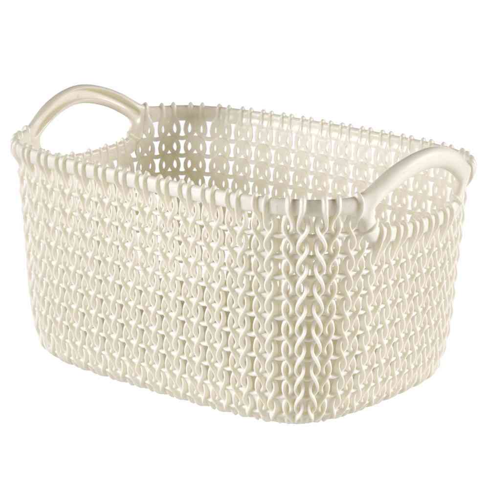 Fujie Knit Square Basket 3L White CV-007
