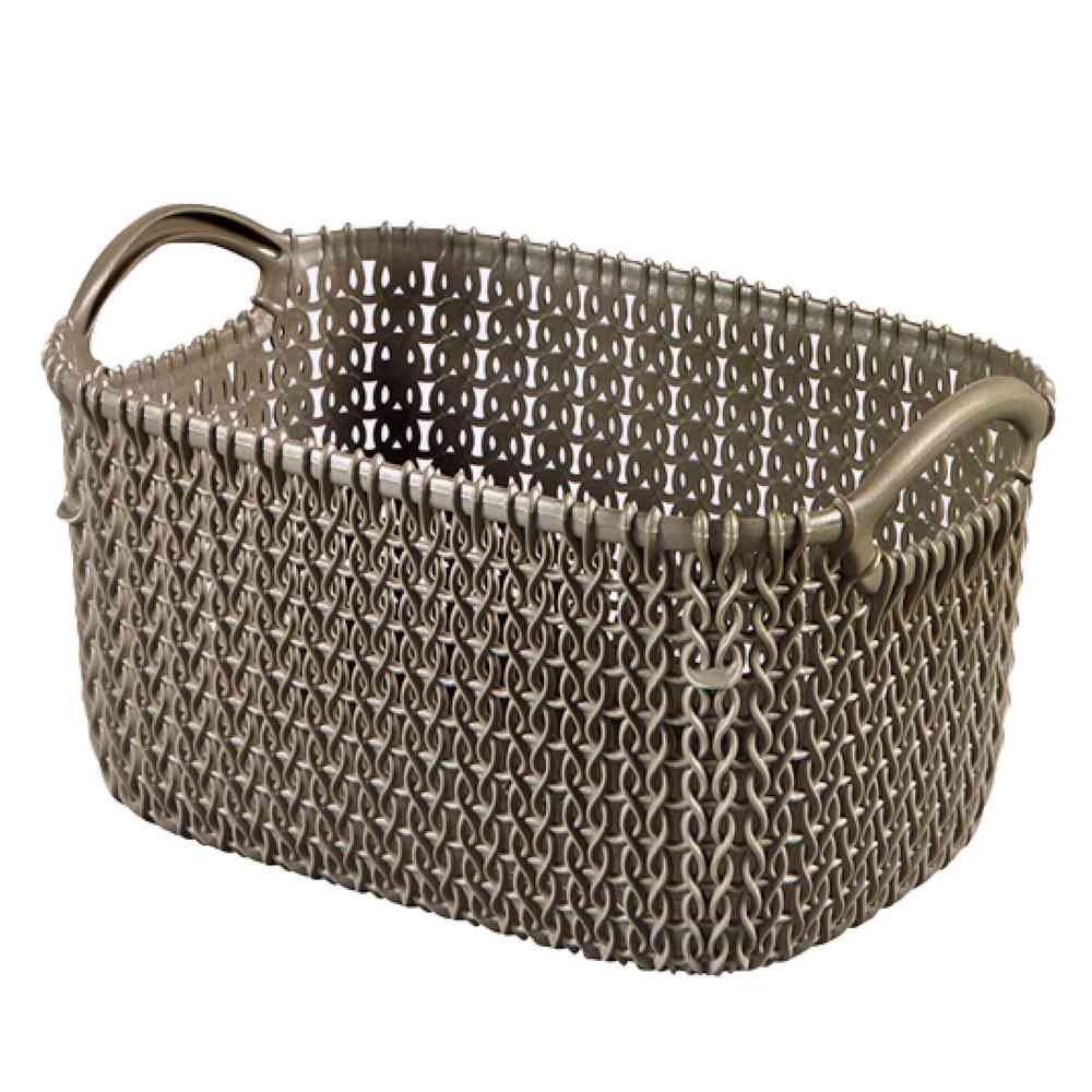 Fujie Knit Square Basket 3L Brown CV-008