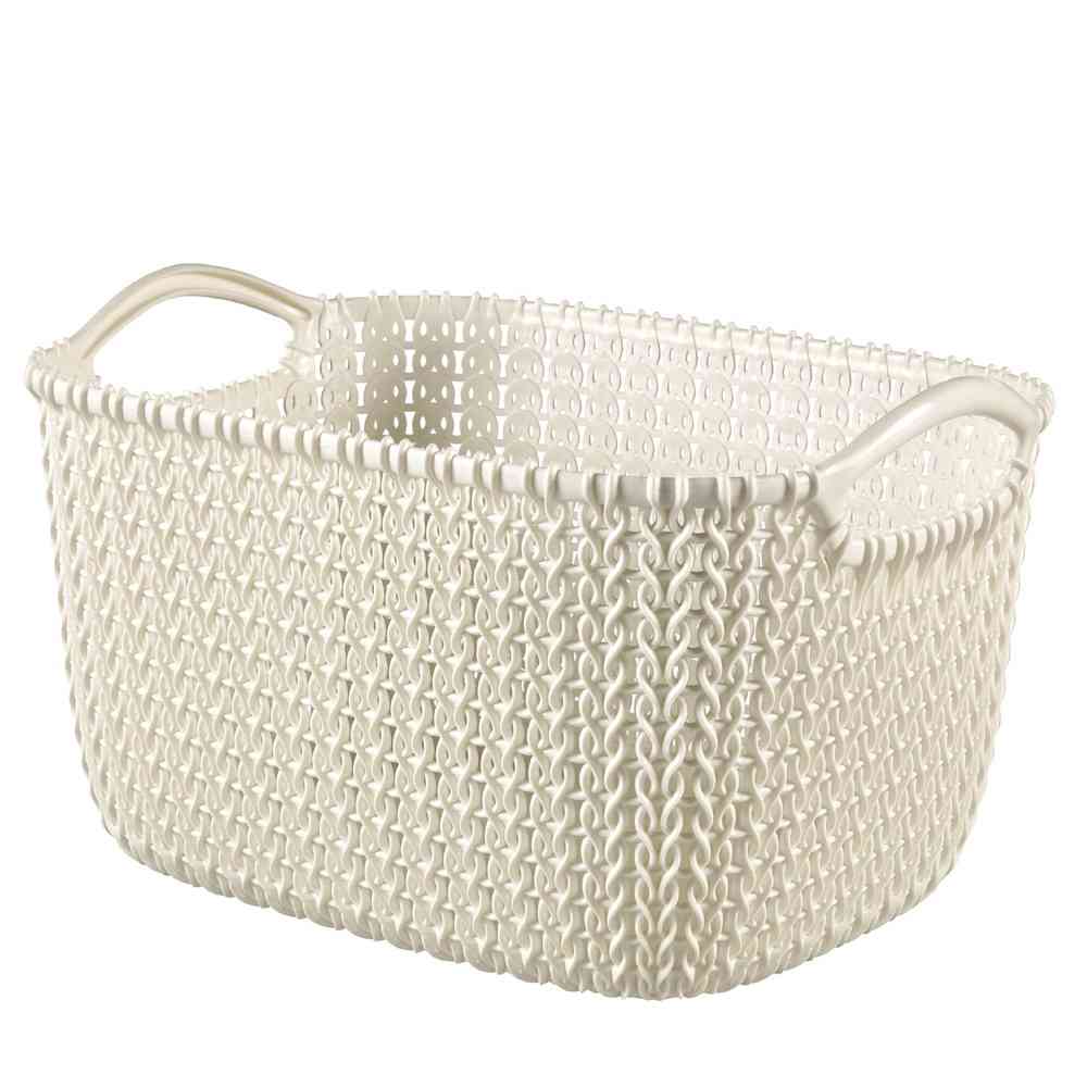 Fujie Knit Square Basket 8L White CV-009