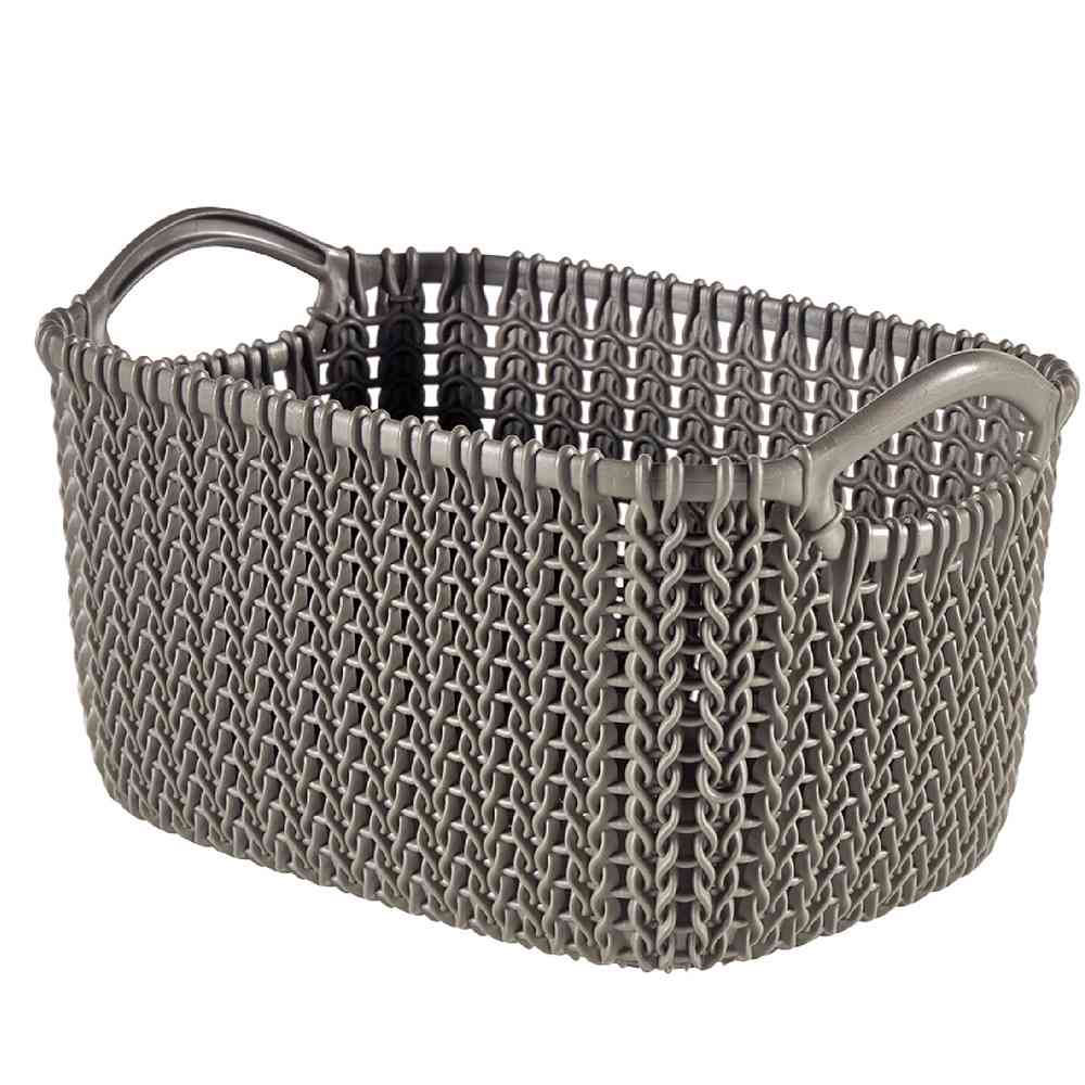 Fujie Knit Square Basket 8L Brown CV-010