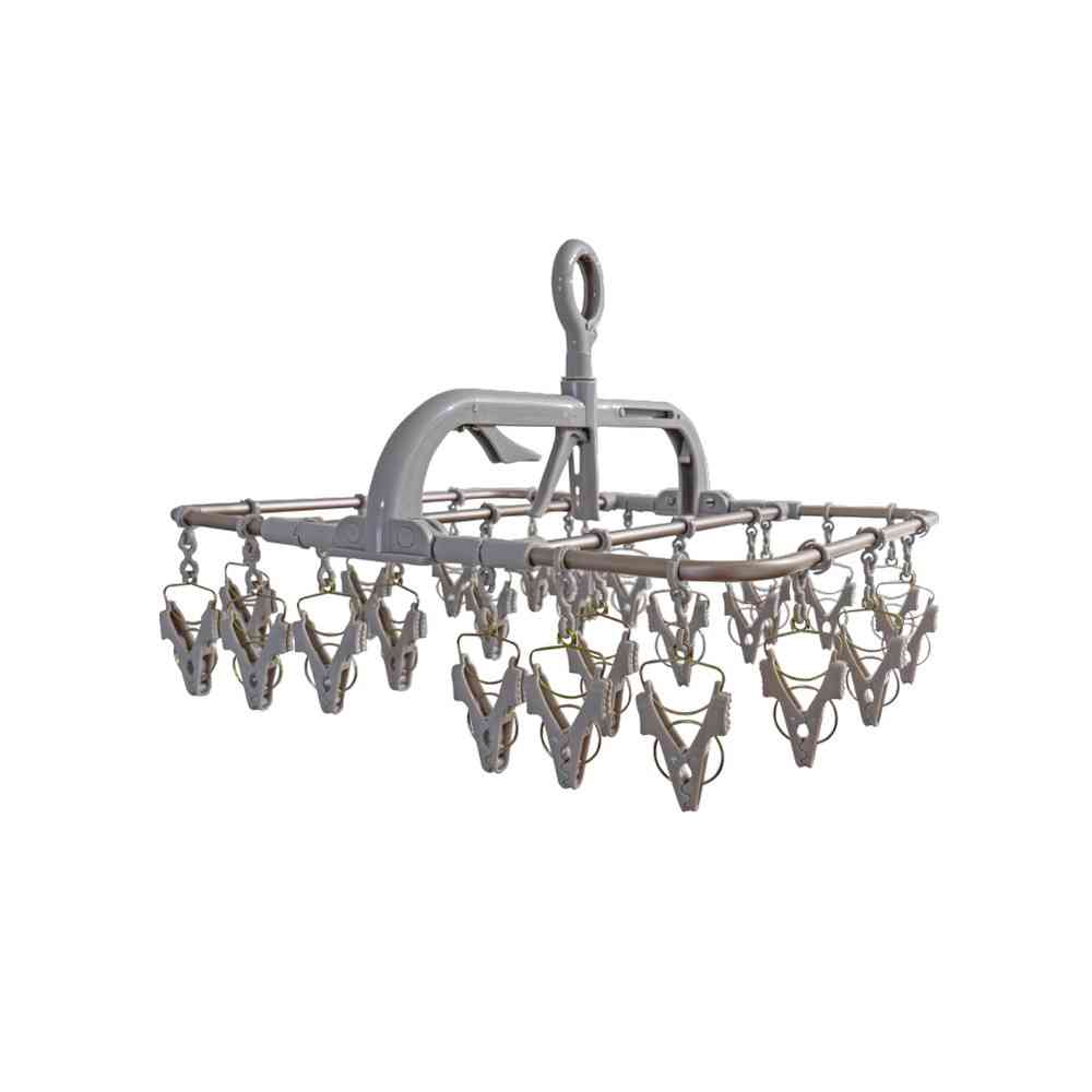 Fujie ALUMI HANGER Aluminum Laundry Hanger 24 Clips Copper Brown AL-001