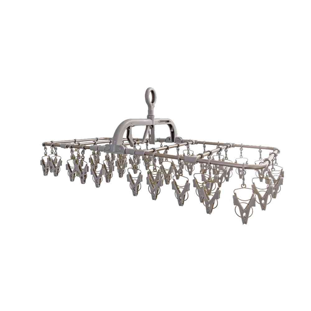 Fujie ALUMI HANGER Aluminum Laundry Hanger 42 Clips Copper Brown AL-002