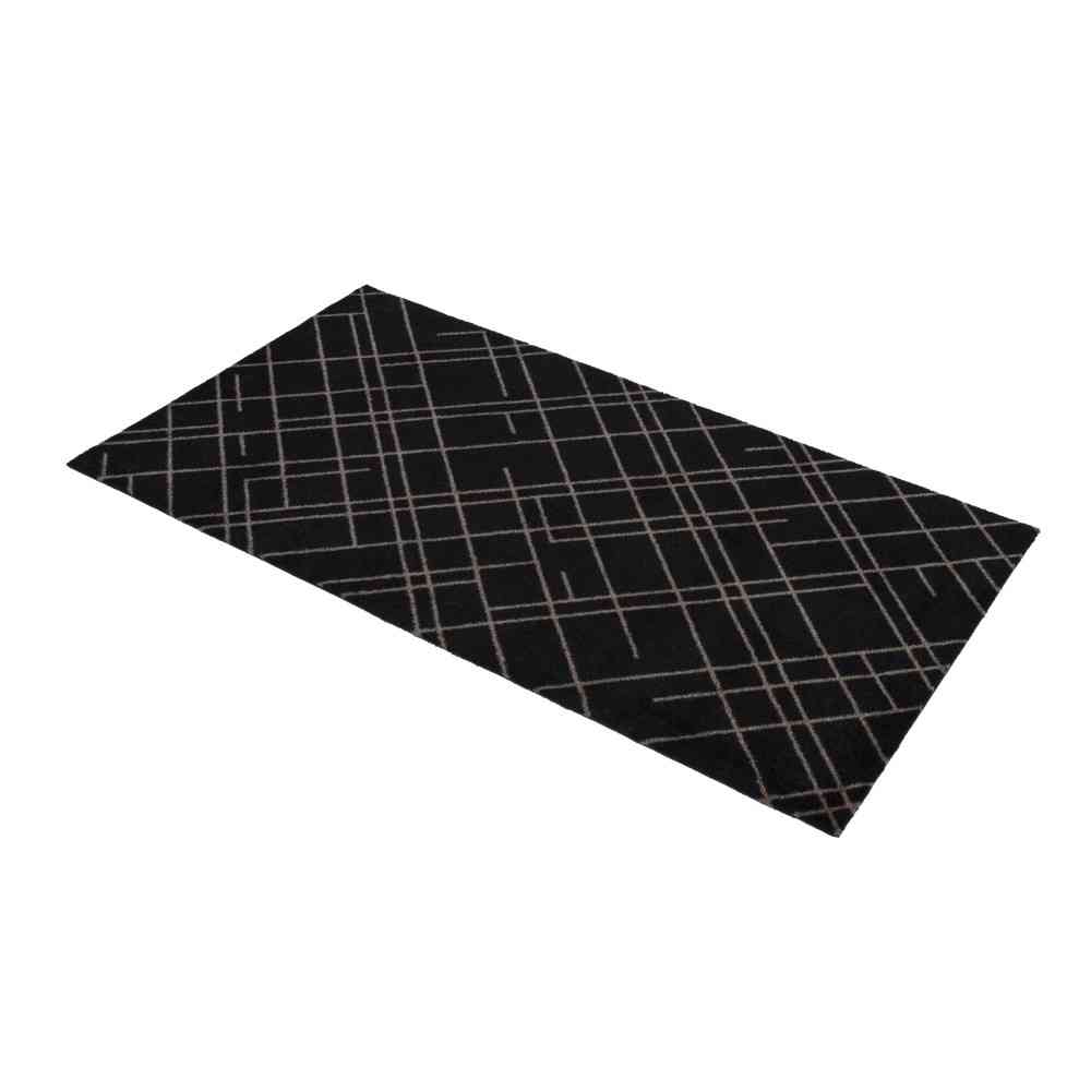 Fujie tica copenhagen Floor Mat 67×120 LINES Black/Sand