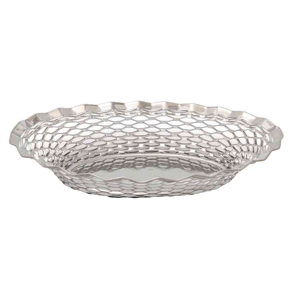 Tōei Roger Orfevre Stainless Steel Oval Basket S - Silver RO-001